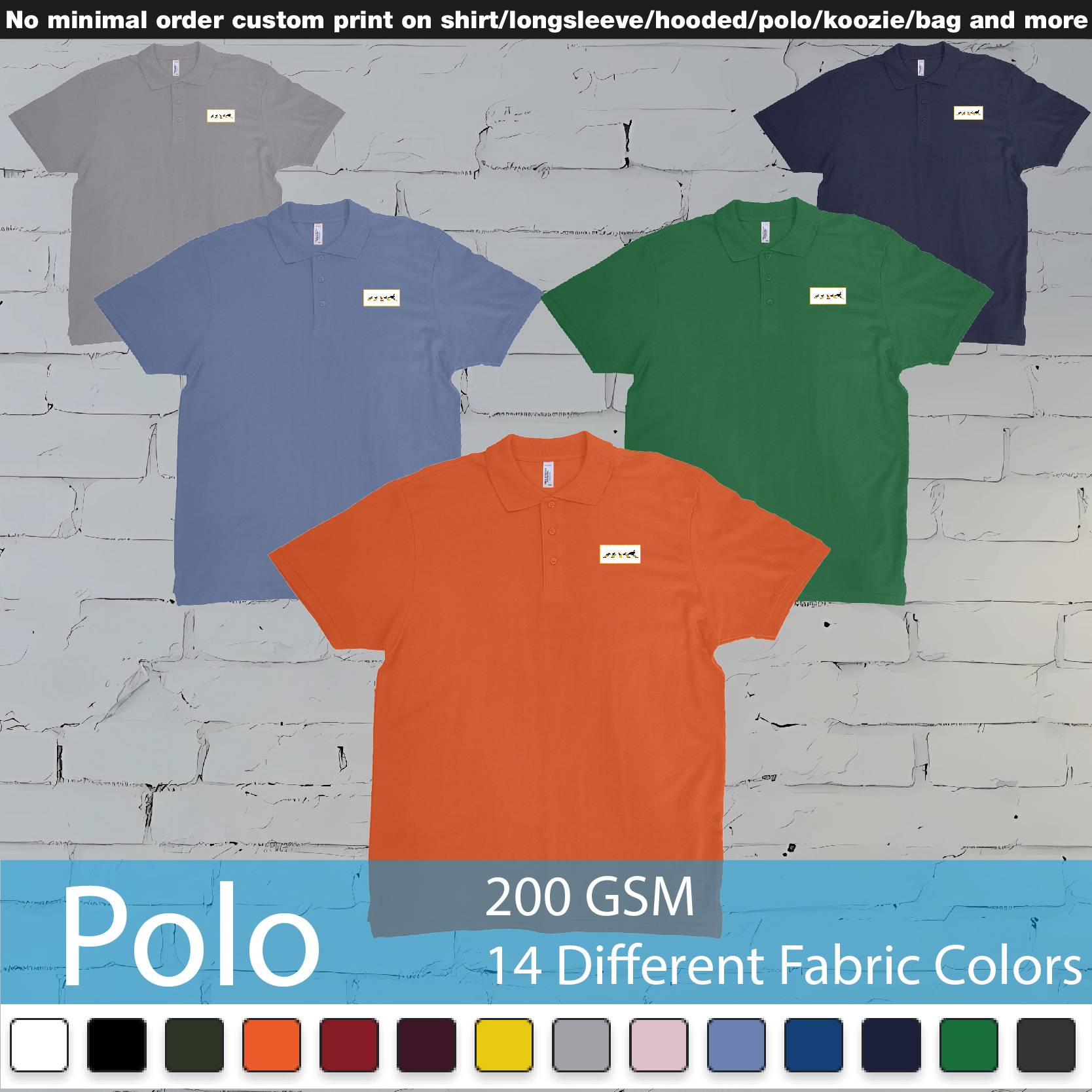 Утки Polo Shirts Samples On Demand Printing Bali