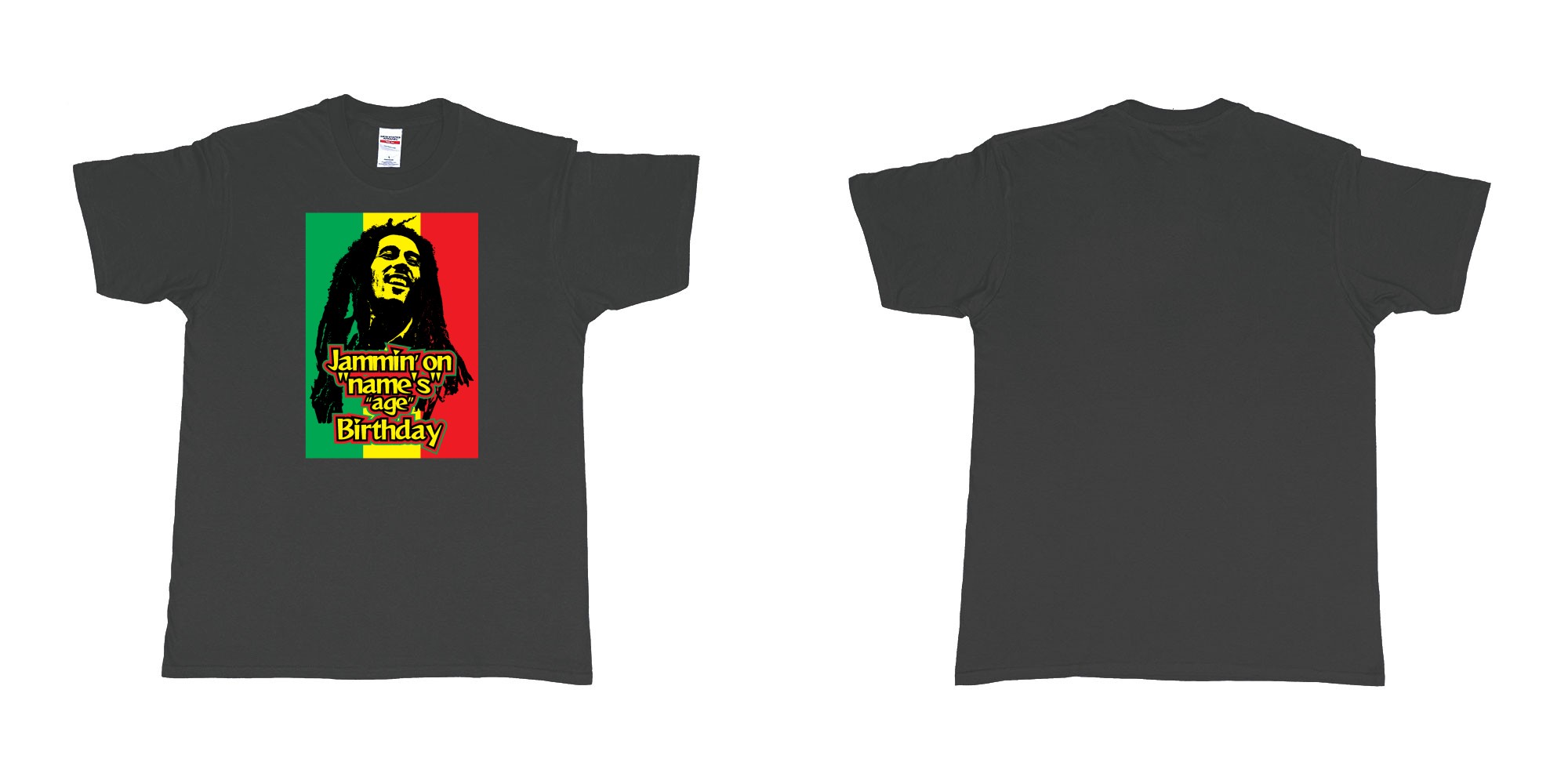 Custom tshirt design  in fabric color black choice your own text made in Bali by The Pirate Way