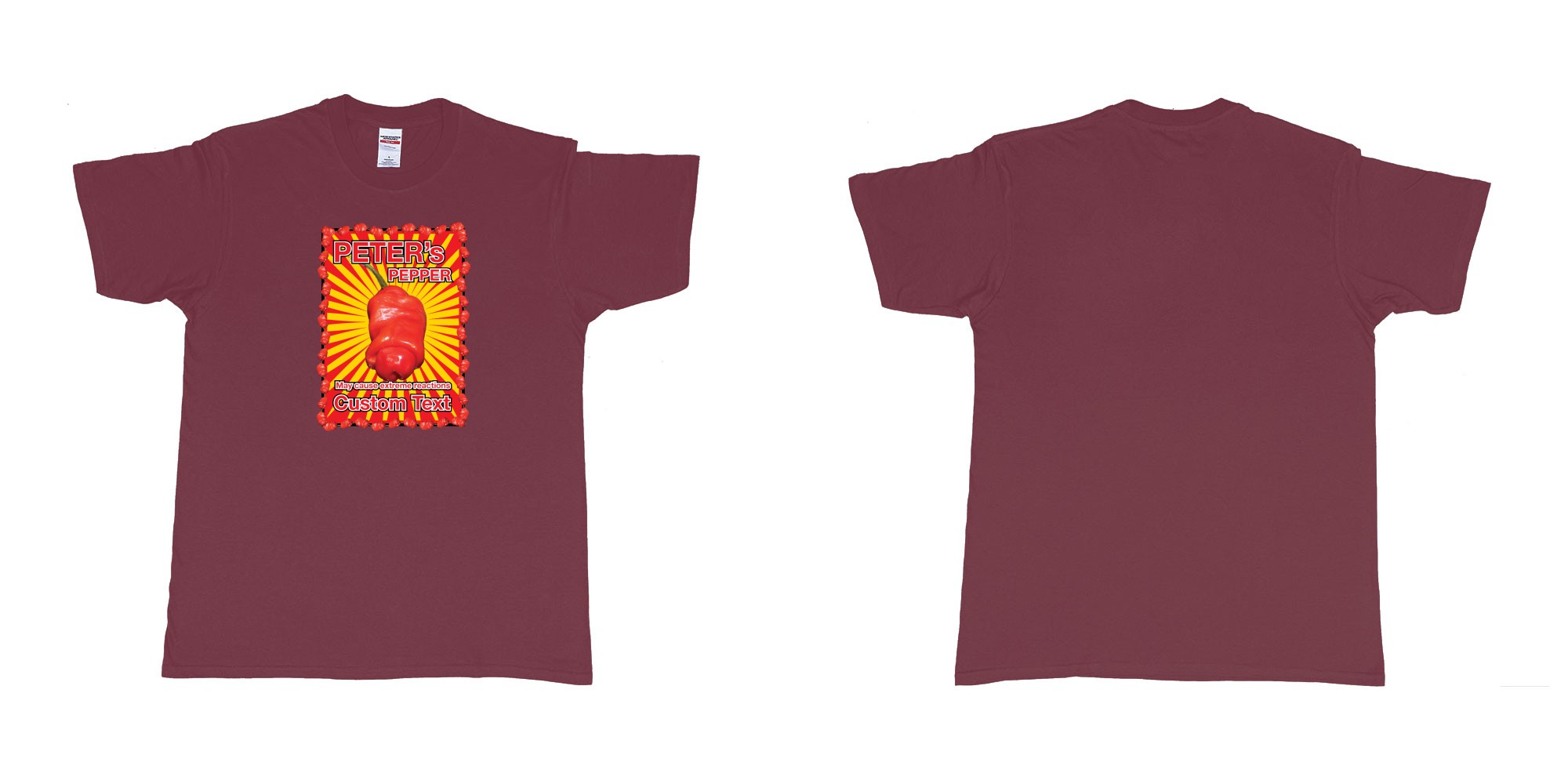 Custom tshirt design  in fabric color marron choice your own text made in Bali by The Pirate Way