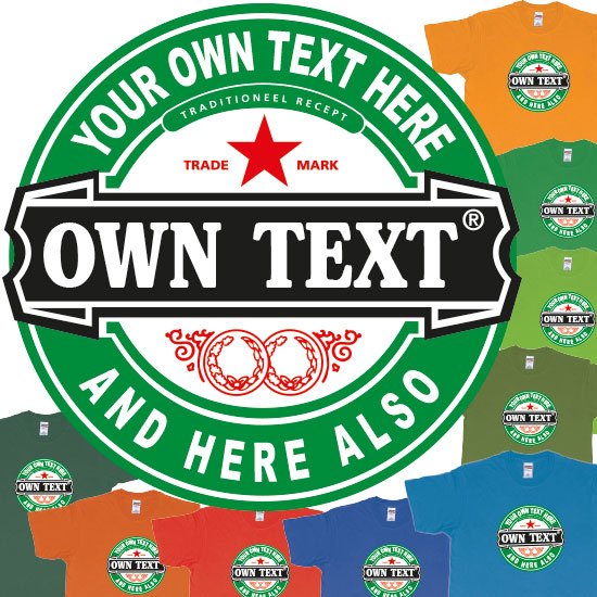 Custom tshirt design Enjoy the ultimate refreshment with Heineken t shirts choice your own printing text made in Bali