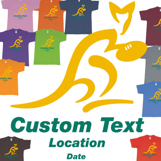 Custom tshirt design Australia National Rugby Union Team The Wallabies Custom Tshirt Bali choice your own printing text made in Bali