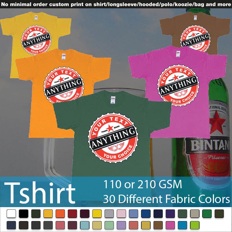Bintang Beer Add Own Text On Any Garment On Demand Printing Bali Tshirts Samples On Demand Printing Bali