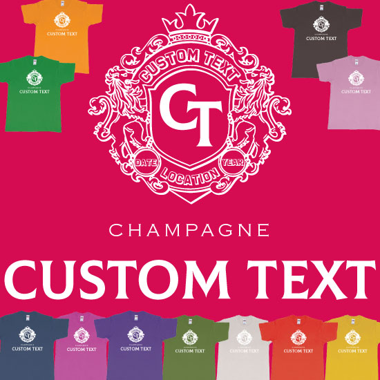 Custom tshirt design Champagne Pol Roger Personalized Emblem Logo Design Shirt choice your own printing text made in Bali