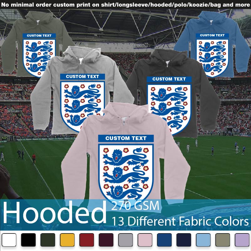 England National Football Team Logo Hooded Samples