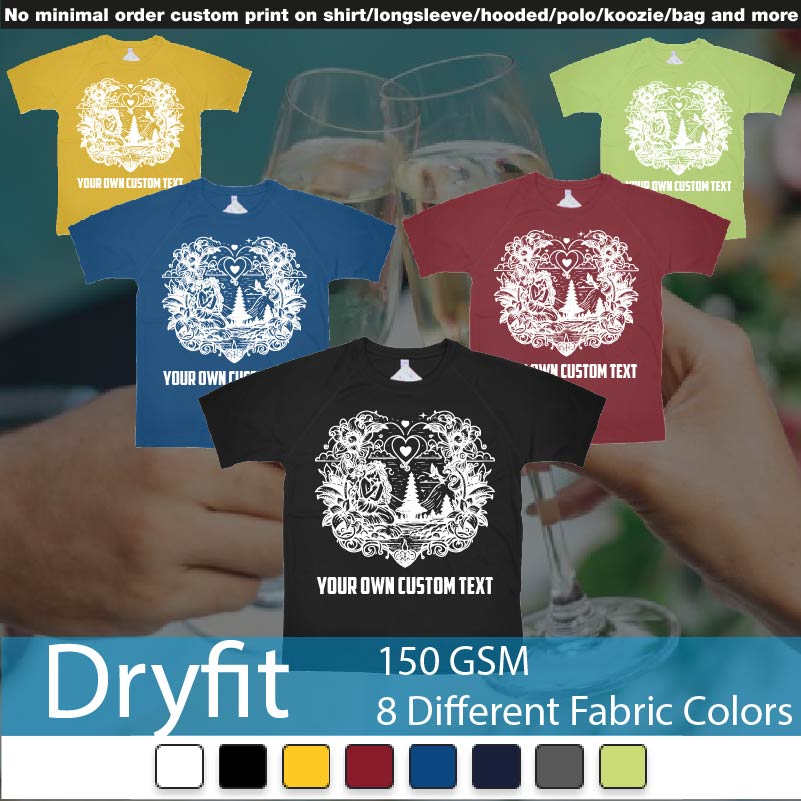 Happy Valentines Day Bali On Demand Printing Add Own Design Dryfit Tshirts Samples On Demand Printing Bali