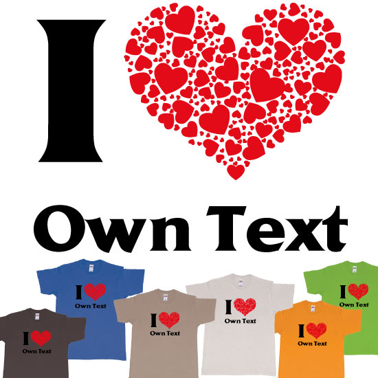 I Love/heart Custom Print Own Text Bali, Tees, Mom, Dad, Beach, Kuta