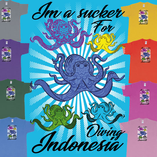 Custom tshirt design Im a sucker for Diving in Indonesia personalised Teeshirt Octopus Mandala design Bali choice your own printing text made in Bali