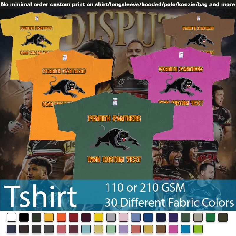 Penrith Panthers Logo On Demand Custom Printing Tshirts Samples On Demand Printing Bali