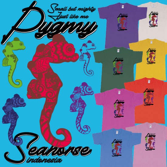 Custom tshirt design Pygmy Seahorse Indonesia Small but mighty Just like me choice your own printing text made in Bali