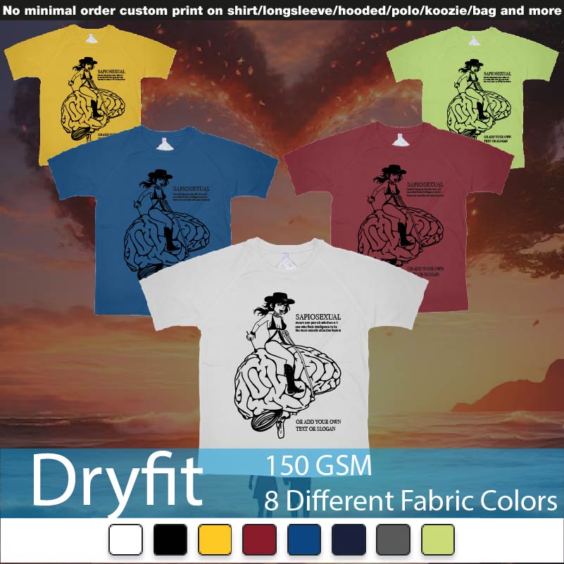 Sapiosexual Cowgirl Riding Brain Dryfit Tshirt Samples On Demand Printing Bali