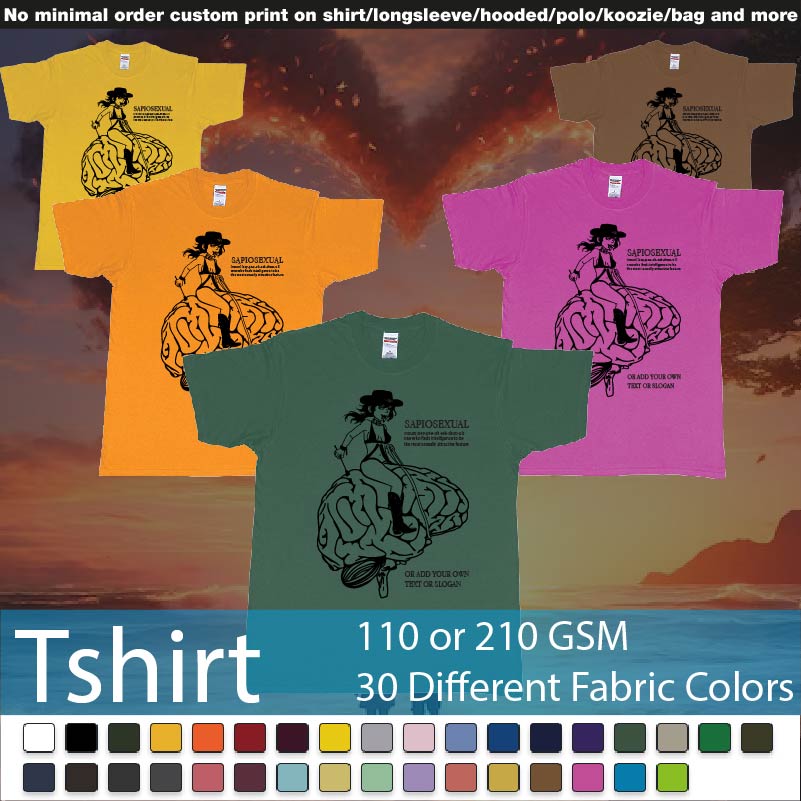 Sapiosexual Cowgirl Riding Brain Tshirts Samples On Demand Printing Bali