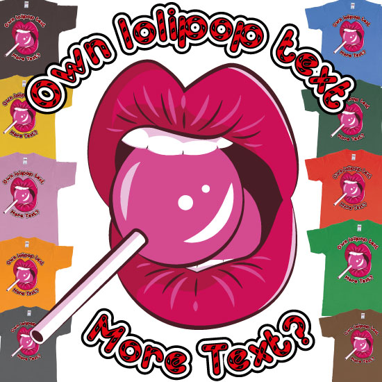 Custom tshirt design Sexy Lips Licking Lolipop Own Suger Daddy Text choice your own printing text made in Bali