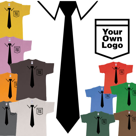 Custom tshirt design Staff Uniform With Tie Pocket Own Logo Bali choice your own printing text made in Bali