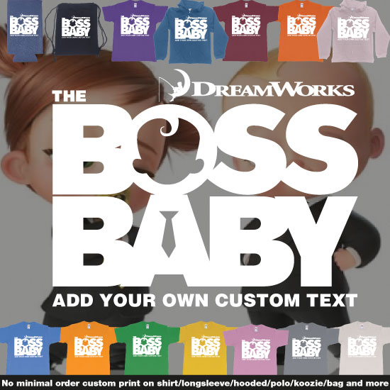 The Boss Baby Custom Printing Apparel Design Step into the world of playful sophistication with our The Boss Baby Custom Printing Apparel Design – a clever twist on the iconic logo that invites you to add your own personal touch. Whether youre