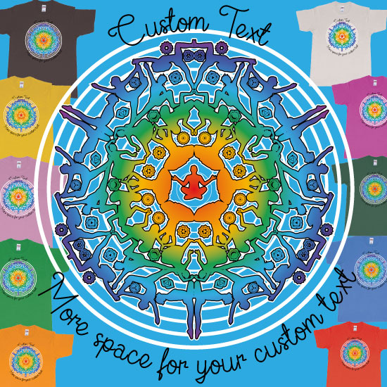 Yoga Mandala Vibrations Custom Tshirt Design custom print Bali