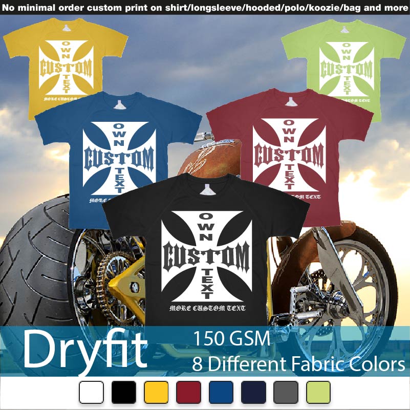 West Coast Choppers Logo Custom Design Printing Dryfit Tshirt Samples