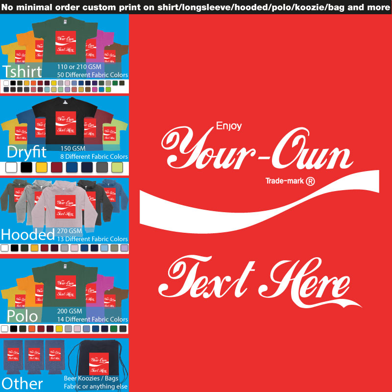 Enjoy Coca Cola Custom Own Text Funny Tshirt Thumbnail