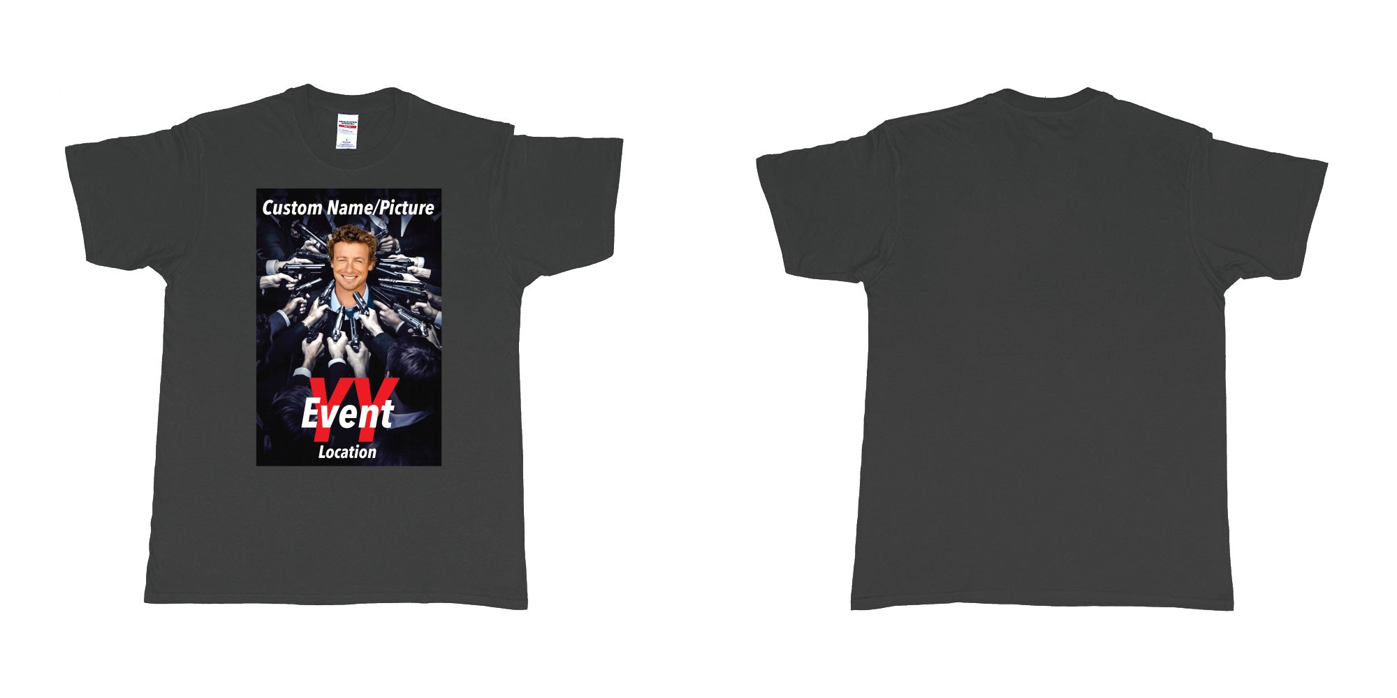 Custom tshirt design  in fabric color black choice your own text made in Bali by The Pirate Way