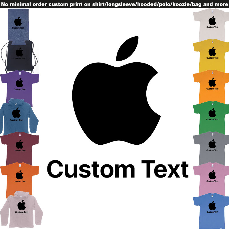 Apple Logo Add Custom Text Print Bali 01 Overview Design Garments