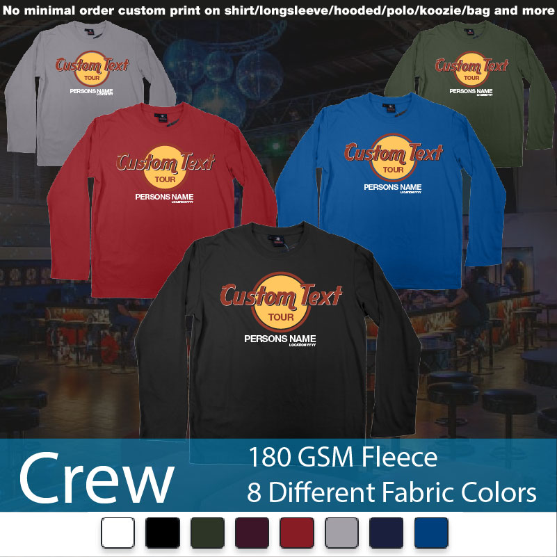Hard Rock Bar Cafe Custom Logo Text Funny Bali Crewneck Long Sleeved Sweatshirt Sweatshirt On Demand Printing Bali