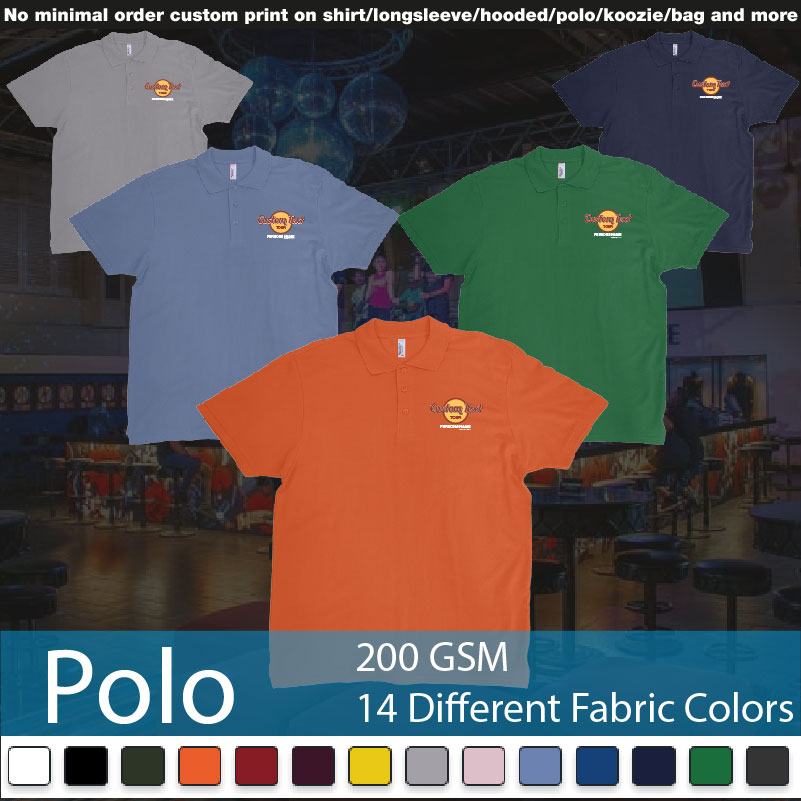 Hard Rock Bar Cafe Custom Logo Text Funny Bali Polo Shirts Samples On Demand Printing Bali
