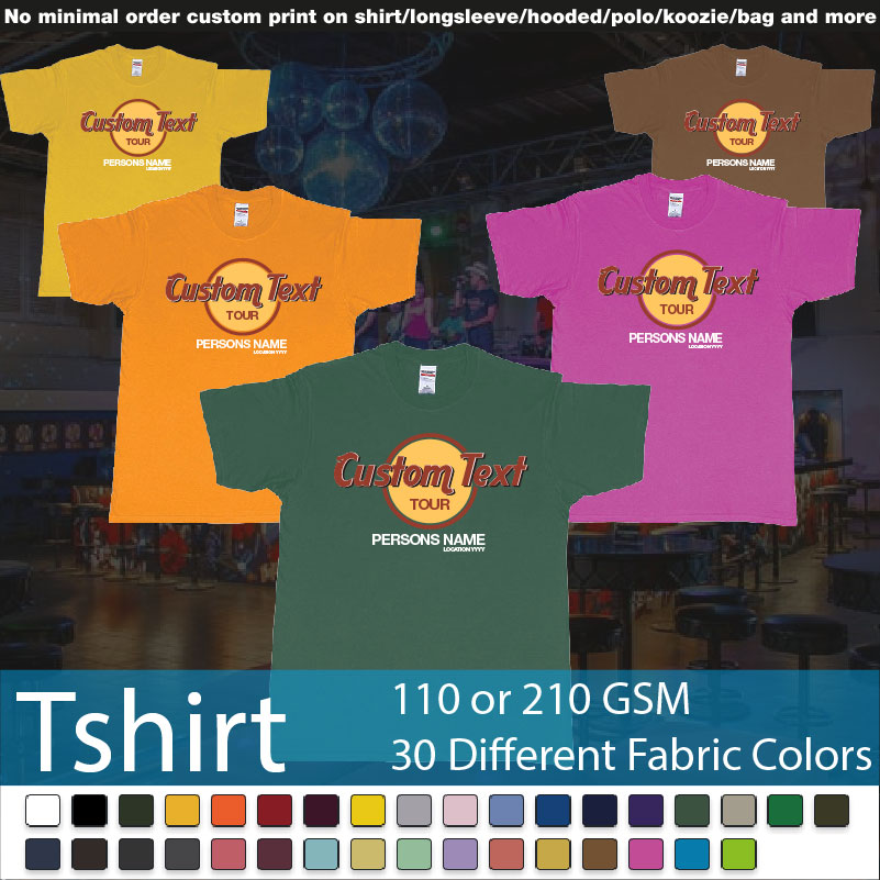 Hard Rock Bar Cafe Custom Logo Text Funny Bali Roundneck Tshirt Samples On Demand Printing Bali